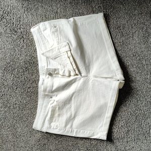 White Jean Shorts